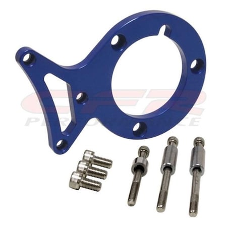 Cfr Performance CFR HZ-4306-PBL 1979-93 Ford Mustang 5.0 Aluminum Power Steering Bracket Set - Blue HZ-4306-PBL